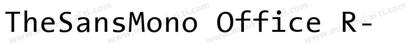 TheSansMono Office R字体转换